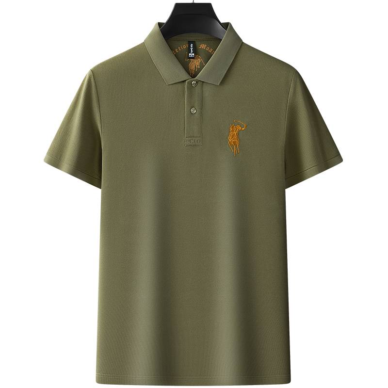 Counter genuine Paul short -sleeved T -shirt 100%pure cotton men's lapel POLO shirt Hong Kong polo summer top