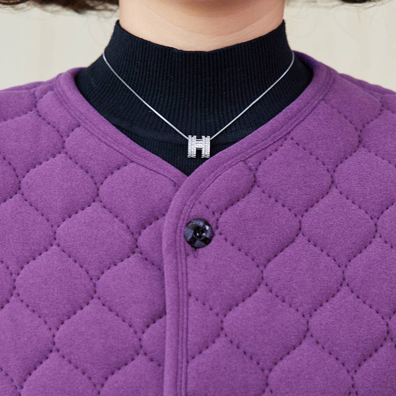 Women with sleeves to protect the vest, mother pretend to keep warm cotton clothes vest, shoulder, shoulder, shoulder, middle -aged and elderly camel ruffle horses clip female