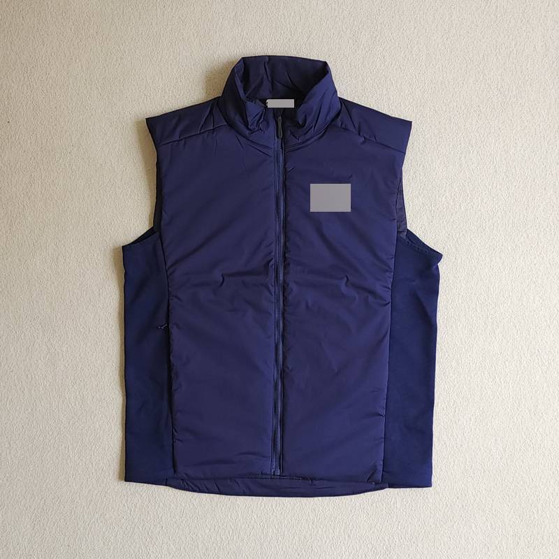 230916 Men's autumn and winter embroidery versatile soft warm light and light middle layer outdoor comfortable cotton vest top