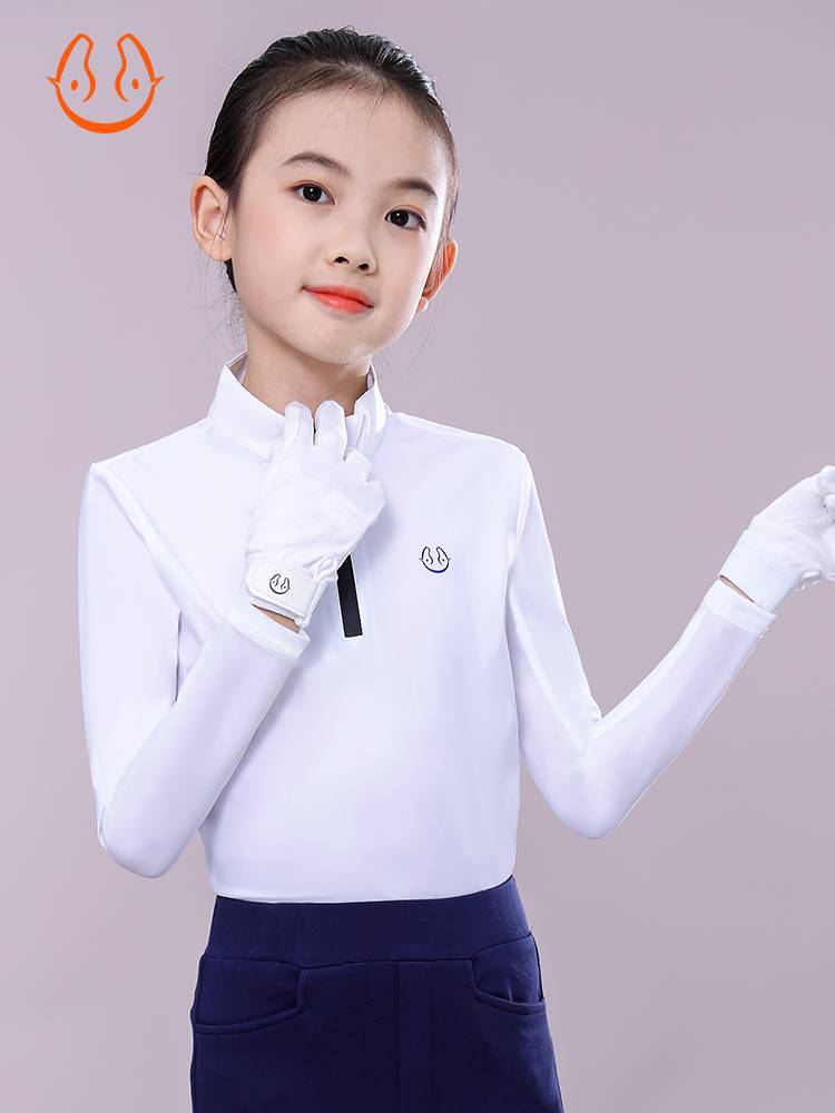 Yue Ma Huxu T -shirt Children's Summer Summer Sunscreen Long -sleeved Ride Equestnia Intelligent Equestnically Equestnically Equelia Equipment