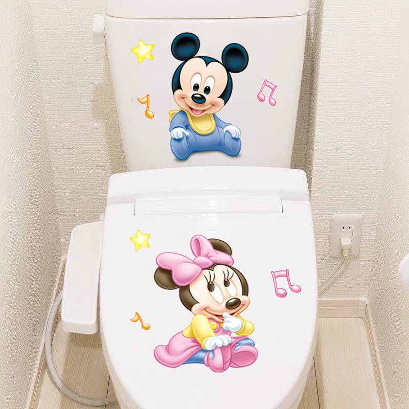 New cartoon toilet sticker toilet tent toilet sticker creative personality sticker funny toilet lid decoration sticker
