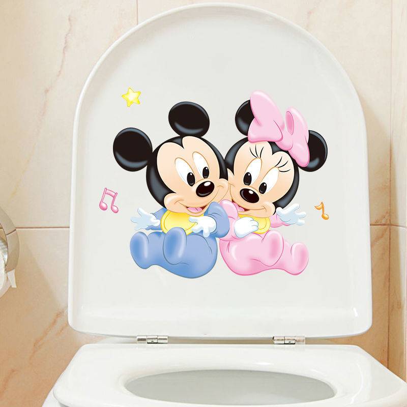 New cartoon toilet sticker toilet tent toilet sticker creative personality sticker funny toilet lid decoration sticker