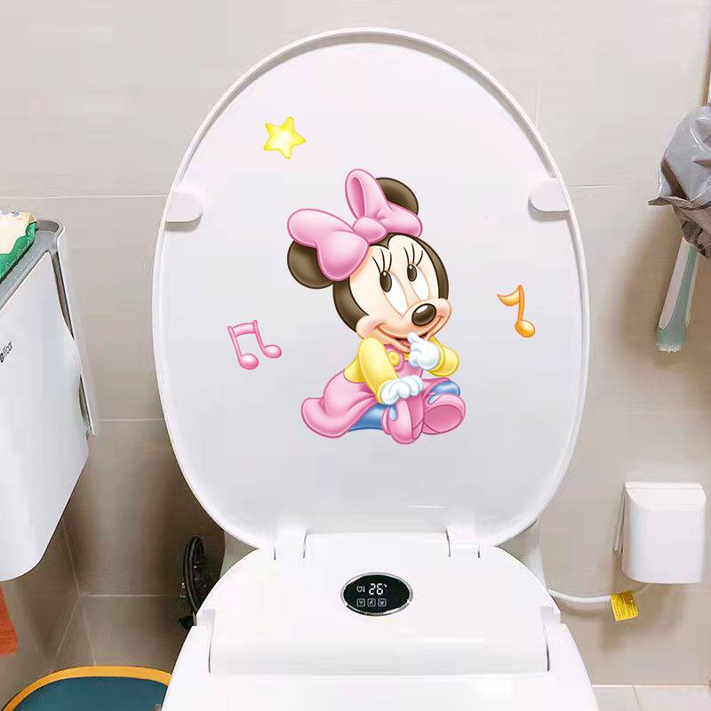 New cartoon toilet sticker toilet tent toilet sticker creative personality sticker funny toilet lid decoration sticker