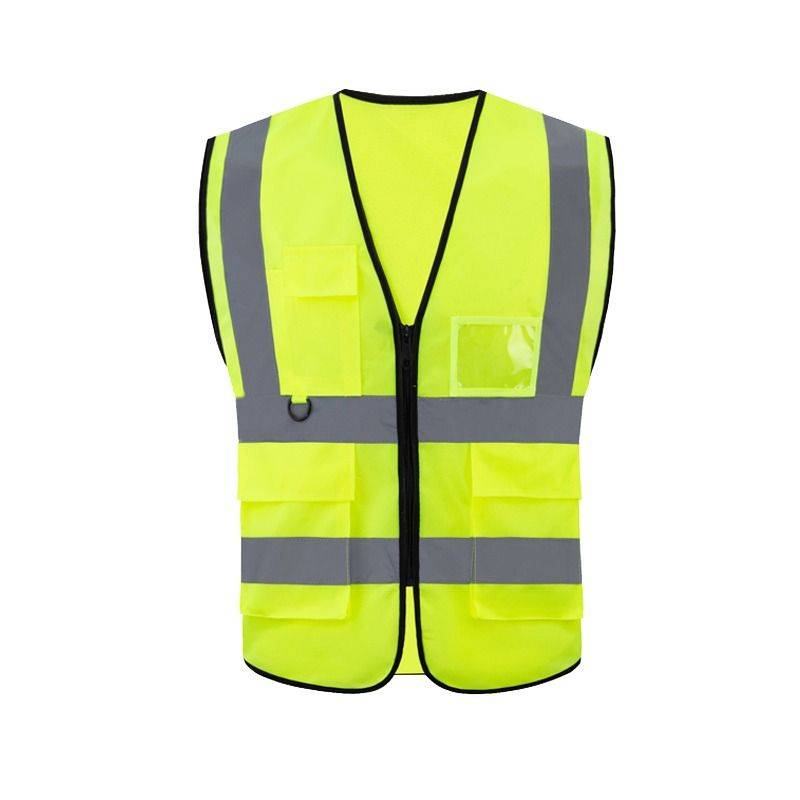 Reflective safety vest construction sanitation fluorescent clothing yellow hair light construction vest traffic work service custom print logo