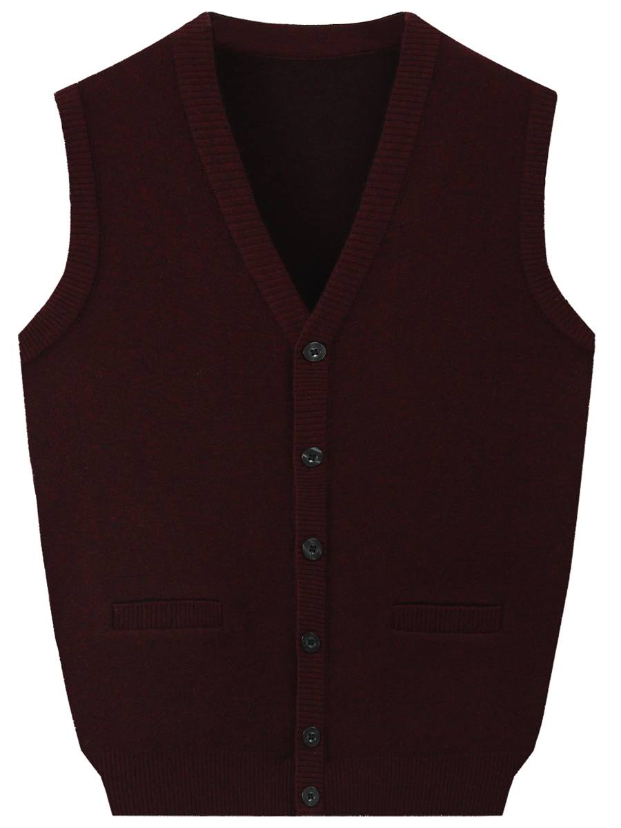Dad's wool knitted cardigan sweater men's vest vest Thick middle -aged and elderly men's grandfather spring and autumn and winter
