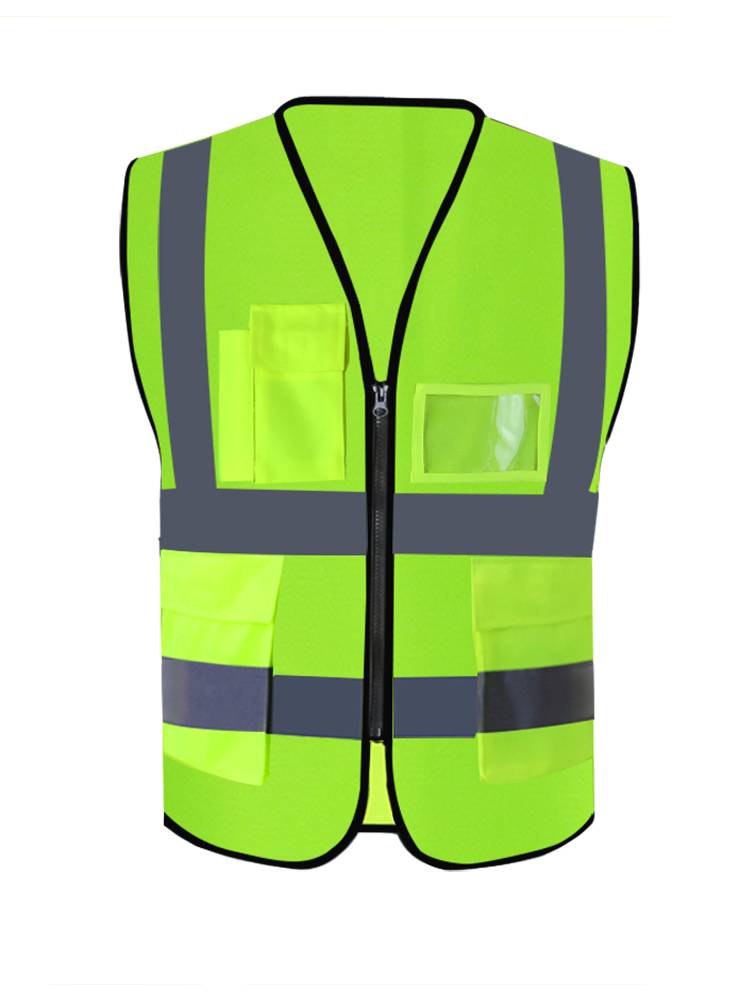 Reverse light jacket safety vest, reflective vest fluorescent yellow net -breathable building garden work clothes customized