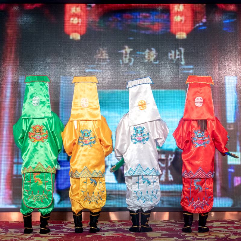 Dynasties Mahan Performing Zhang Long Children Bao Qingtian costume Bao Zheng Genovation Donkey Kindergarten Opera Costume Public Uniform