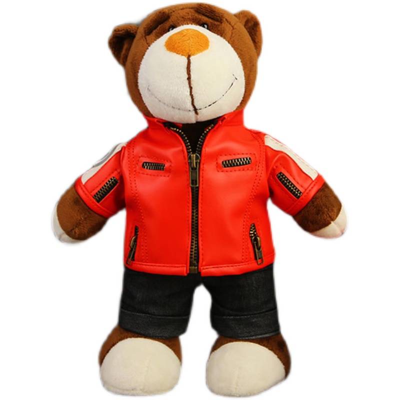 Locomotive doll doll doll helmet, plush electric backpack motorcycle decoration rear seat tension BMW bear