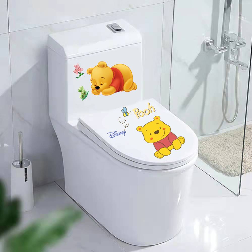Creative funny toilet lid sticker refurbished stickers full waterproof cartoon cute bathroom stickers