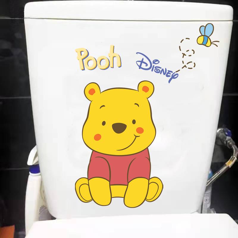 Creative funny toilet lid sticker refurbished stickers full waterproof cartoon cute bathroom stickers