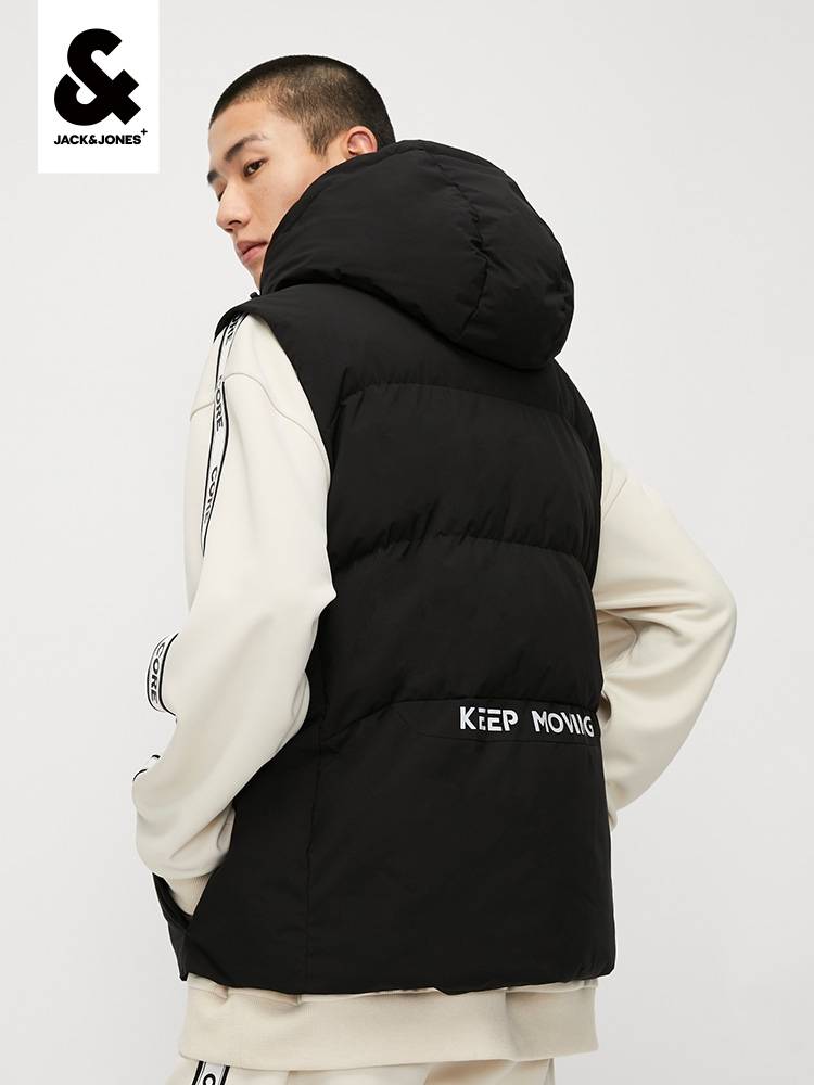 Outlets Jack Jones daily comfortable new clothes comfortable casual top hooded vest jacket men's clothing