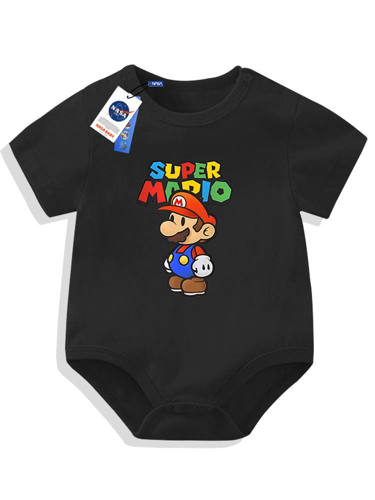 NASA Tide Black Mario Baby Server Cartoon Super Mary Conjusite Cotton Cotton Side Crazy Climbing