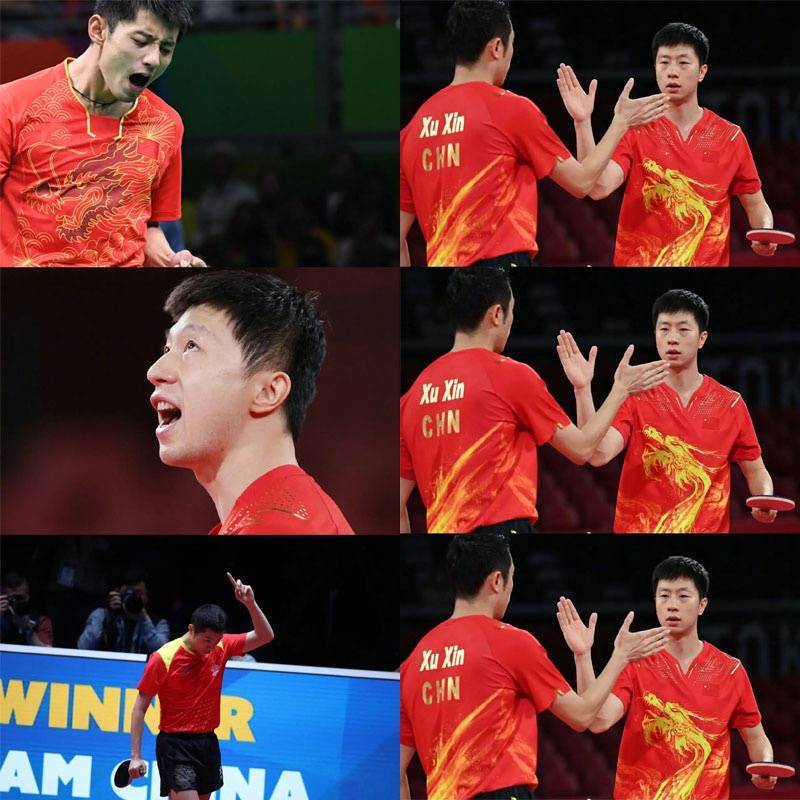 Table Tennis Clothing Set Men and Women Malone Xu Xin Fan Zhendong National Team Competition Training Quick -dry Children Dragon Server Customization
