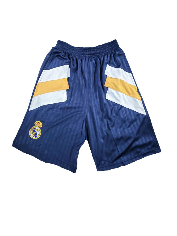 Short pants 90 reproduced version of Manchester United City Real Madrid Arsenal's side double pocket double pocket zipper large size 4xl