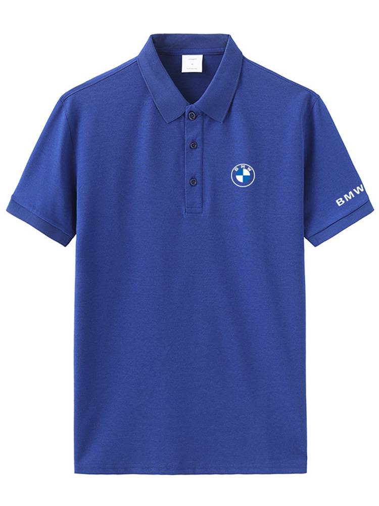 BMW T -shirt BMW car 4S shop work clothes lapel short -sleeved POLO shirt customized men's and women's drivers together