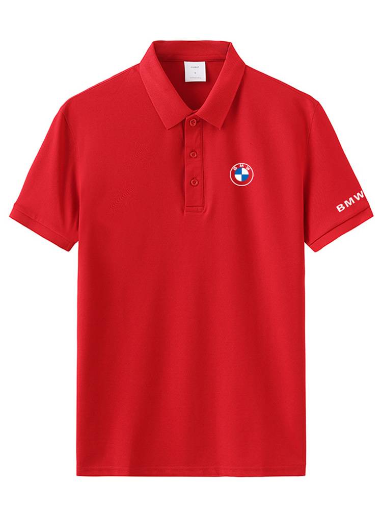 BMW T -shirt BMW car 4S shop work clothes lapel short -sleeved POLO shirt customized men's and women's drivers together