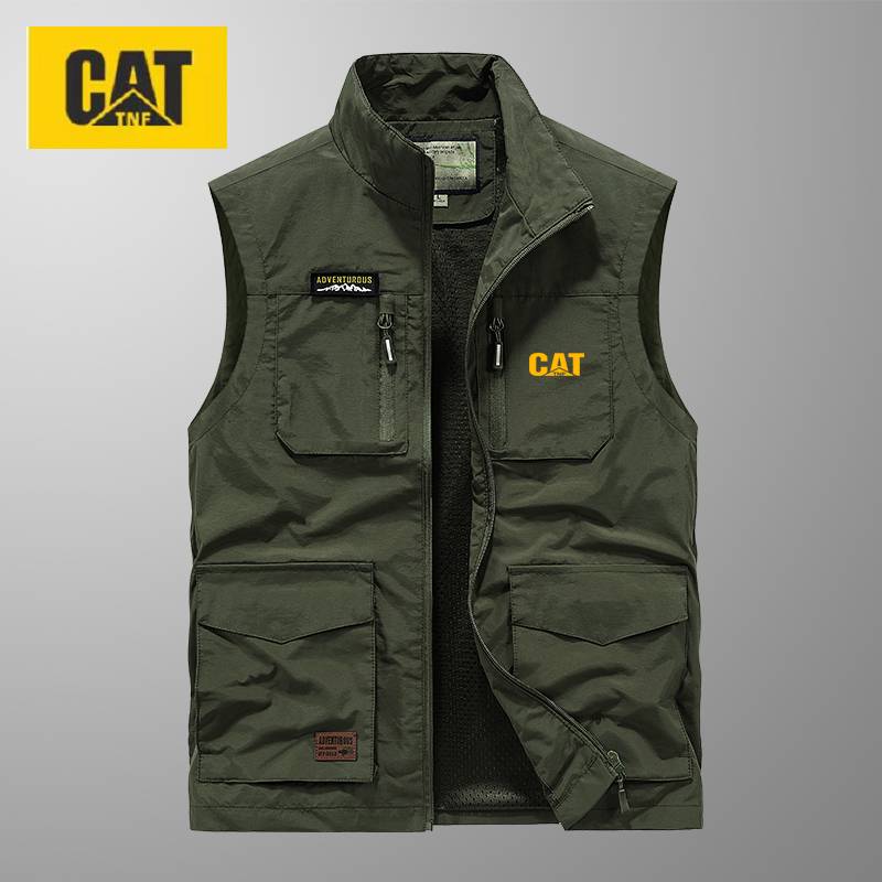 Spring and autumn men's multi -pocket vest TNF CAT/Carter outdoor costume photography horse clip leisure fishing jacket