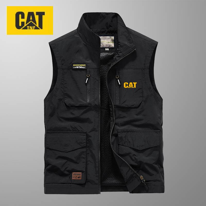 Spring and autumn men's multi -pocket vest TNF CAT/Carter outdoor costume photography horse clip leisure fishing jacket