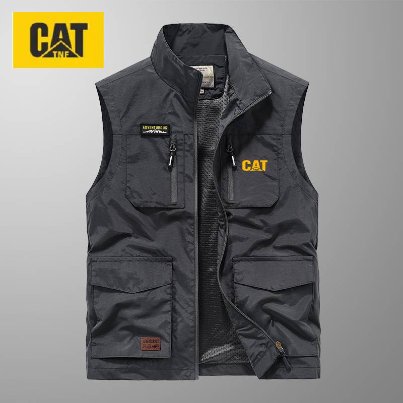 Spring and autumn men's multi -pocket vest TNF CAT/Carter outdoor costume photography horse clip leisure fishing jacket