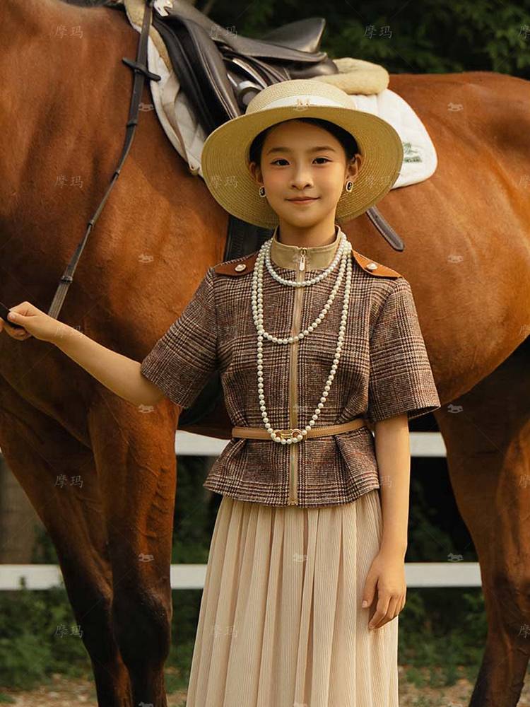 Outdoor Racecourse Riding Big Boy, Men's Female, Family Photography, Photography, Photo Studio Photo Photo Photo Theme Trend Brand Cool Handslike Riding Clothing Set