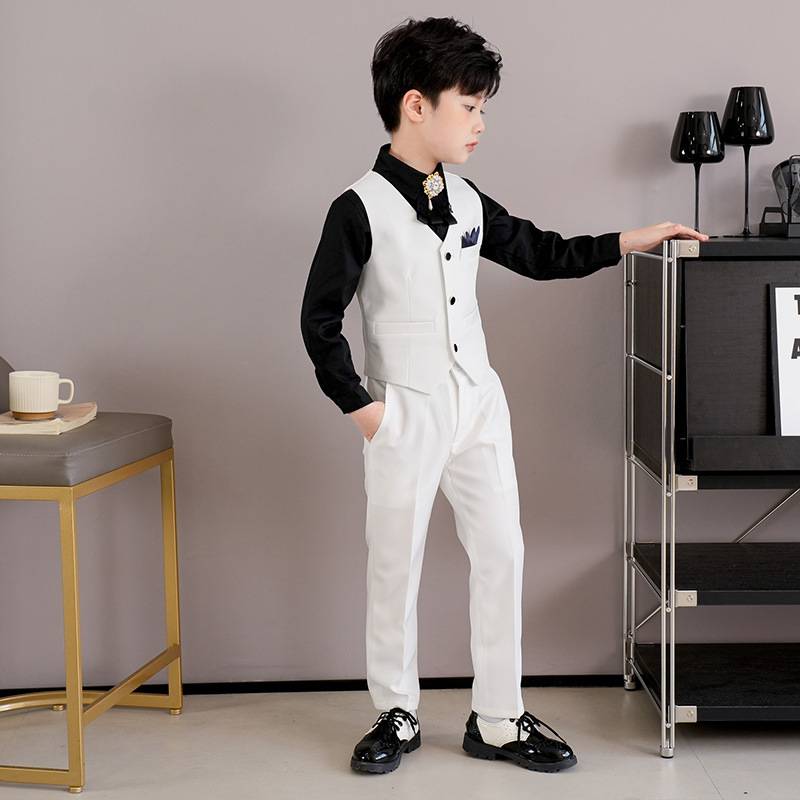 Children's vest set British handsome autumn boys little host dress in the gown in the piano show performance service