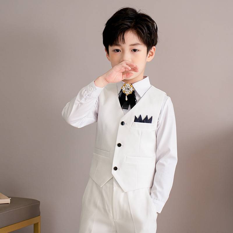 Children's vest set British handsome autumn boys little host dress in the gown in the piano show performance service