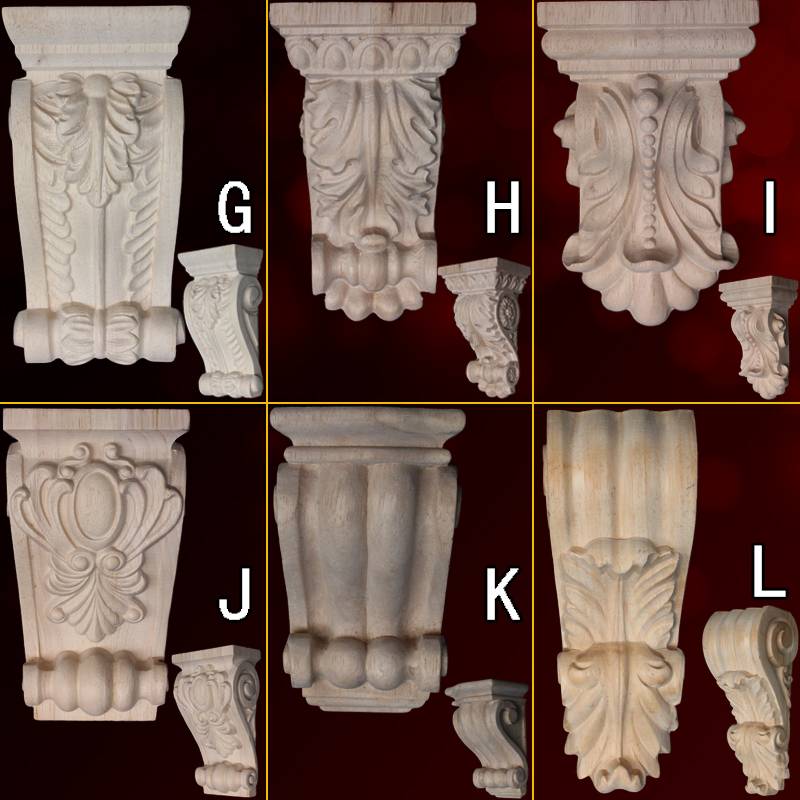 TONDYANG WODCARVAAN EUROPEAN-STYLE SOLIID WOOD COLUMN Head Carving Stigma Stigma
