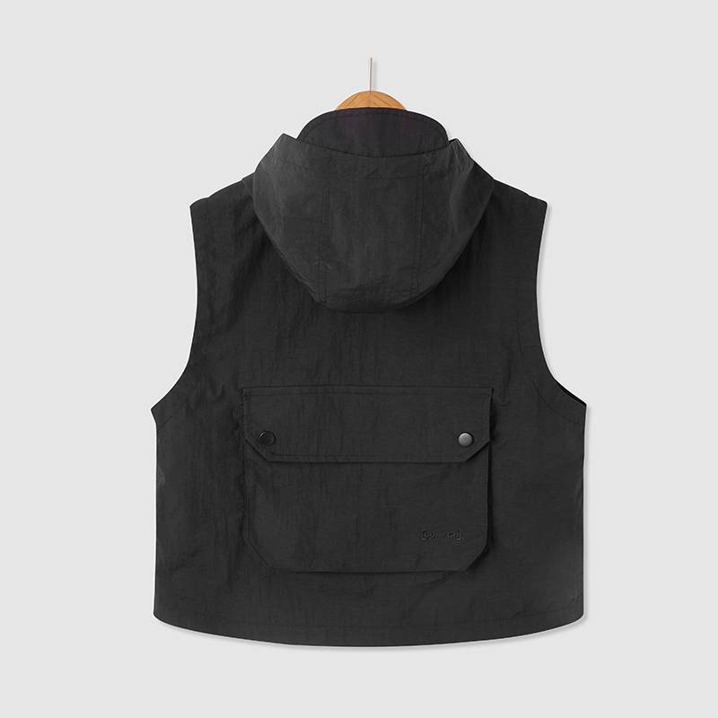 Boys Gong Workers Vests 2024 Spring and Autumn New Children's Western Vests Club shoulder hooded spring jacket jacket