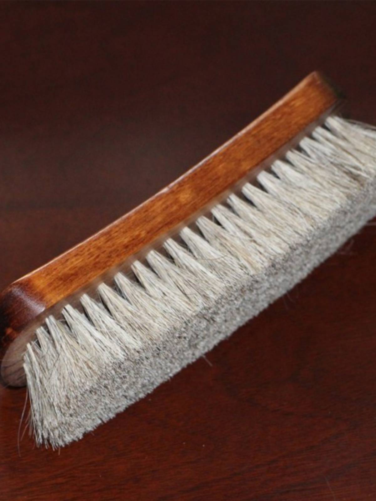 Solid wood pure mane hair brush clean dust shoe oil leather leather leather shoes brush soft hair and oil brush does not hurt leather