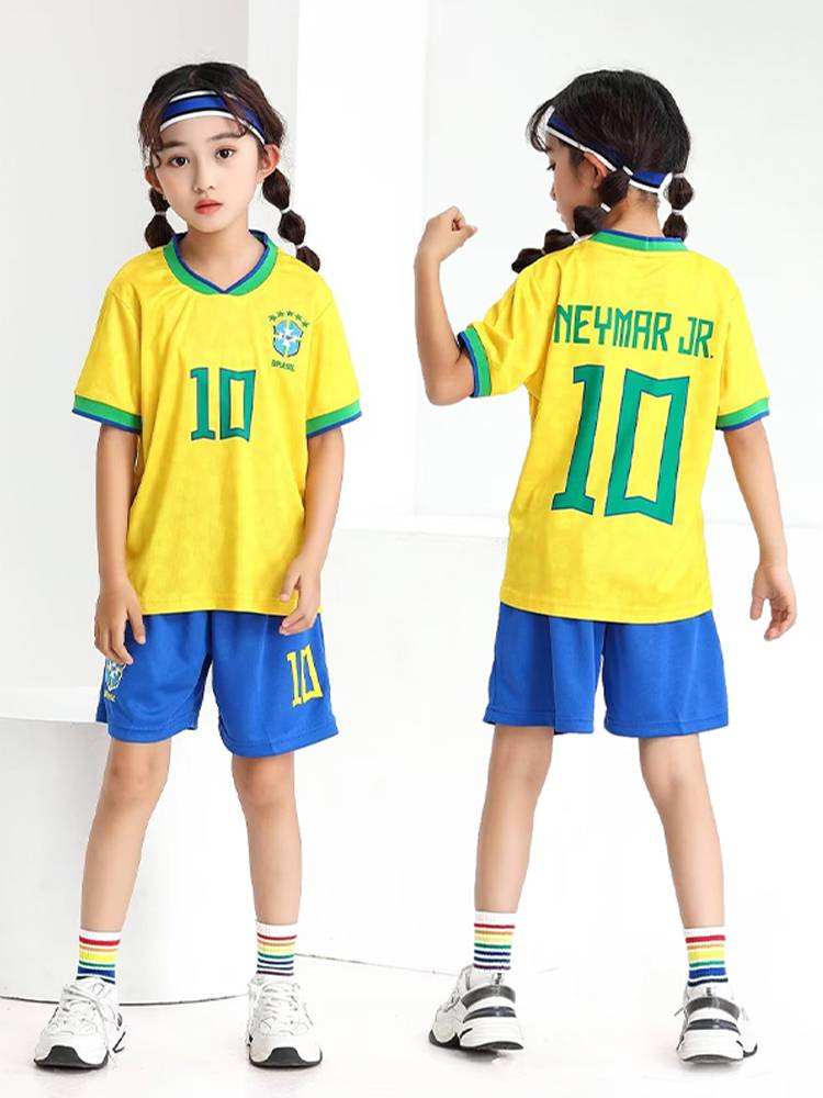 Children's Football Clothing Set Brazilian Boy Boys European Cup German team custom competition training team uniform