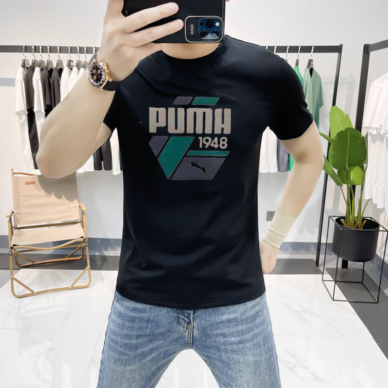 Official flagship store 2024 new summer T -shirt men and women round collar cotton cotton top slim short sleeves, Lolita