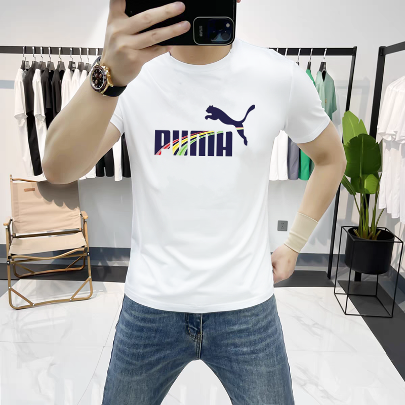 Official flagship store 2024 new summer T -shirt men and women round collar cotton cotton top slim short sleeves, Lolita