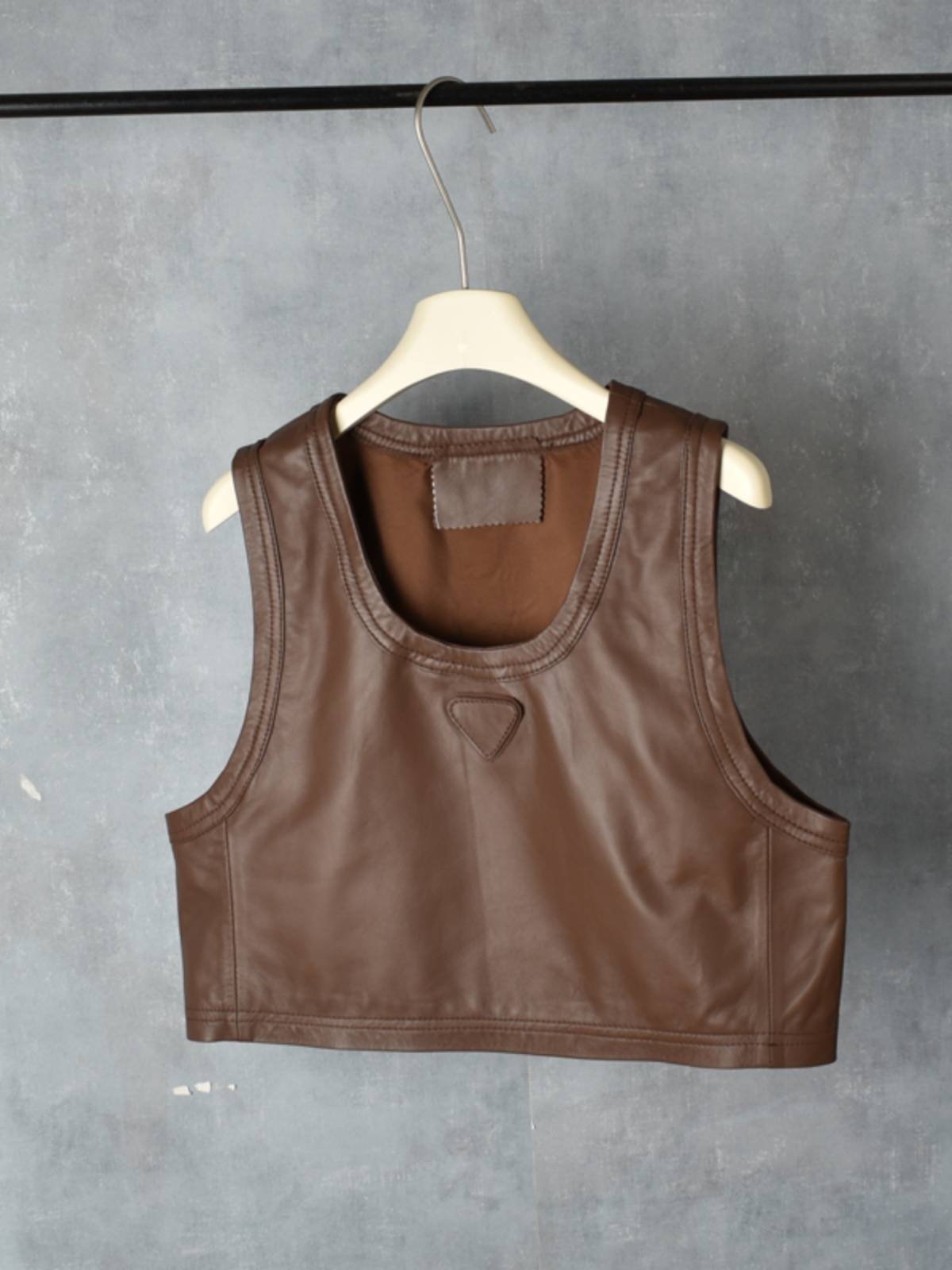 MRS. CHAN'S SAME-FASHION LEATHER VEST 23, NEW SHEEP-SKIN RETROSPECT H-SKIN