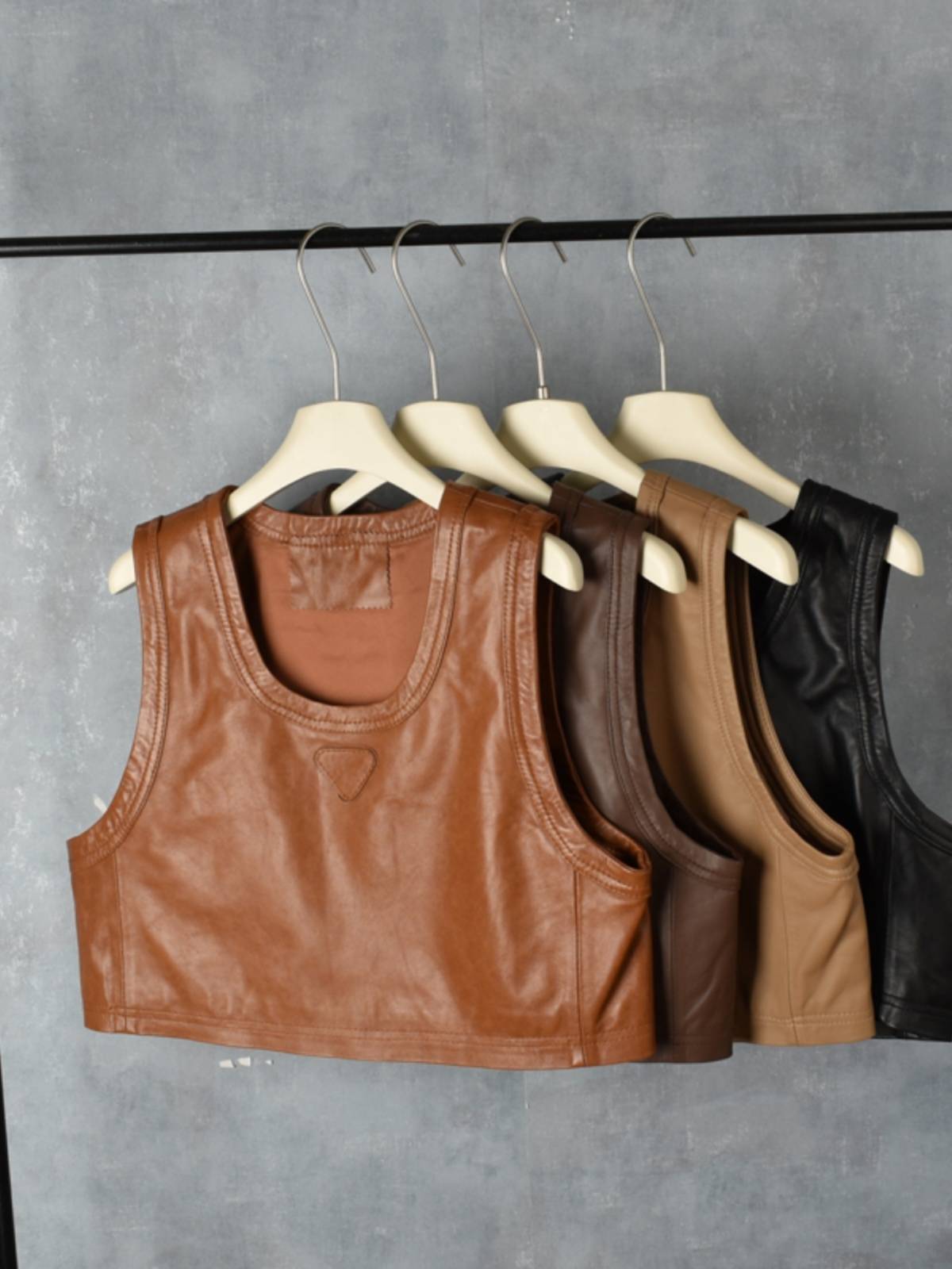 MRS. CHAN'S SAME-FASHION LEATHER VEST 23, NEW SHEEP-SKIN RETROSPECT H-SKIN