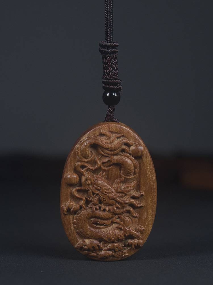 Peach Tiger Dragon Tiger Horse Sheep Dragon Driven Twelve Zodiac Keep Buckle necklace sweater chain