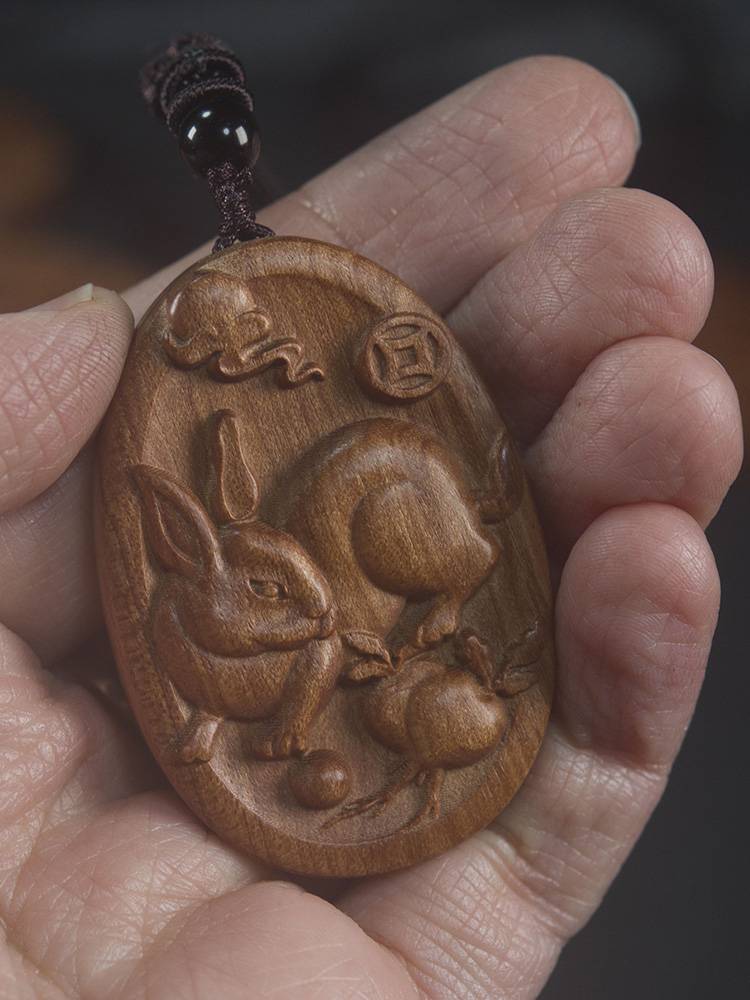 Peach Tiger Dragon Tiger Horse Sheep Dragon Driven Twelve Zodiac Keep Buckle necklace sweater chain