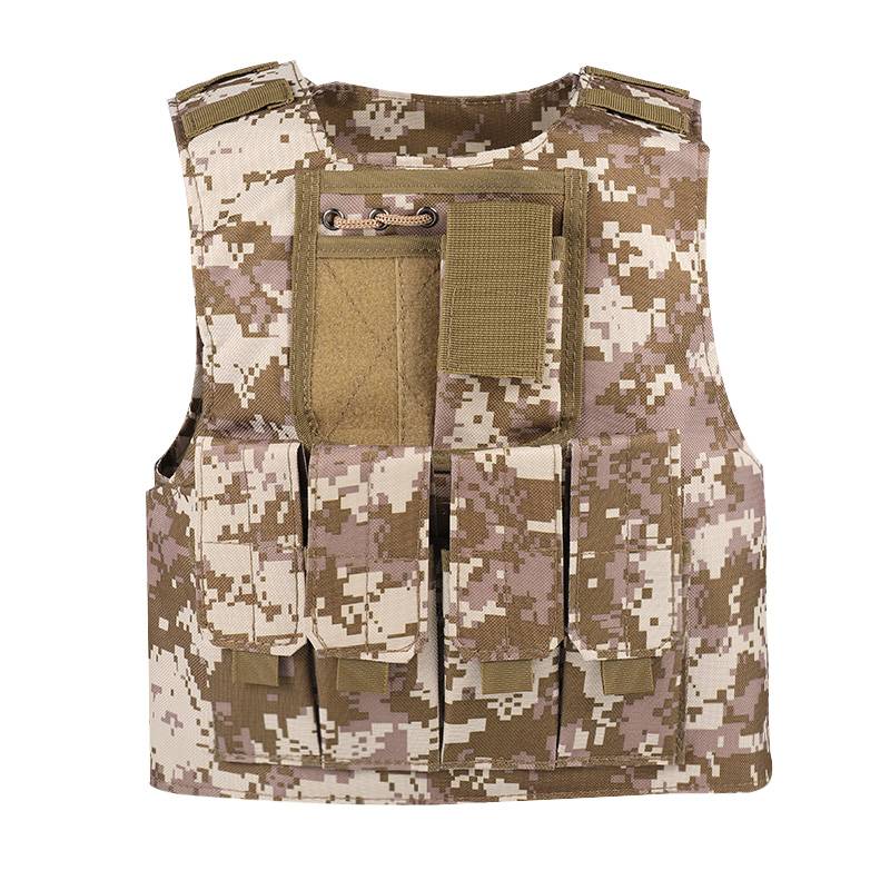 Children's backpack vest camouflage vest multi -functional chicken three -level CS game cos equipment boys bulletproof jacket