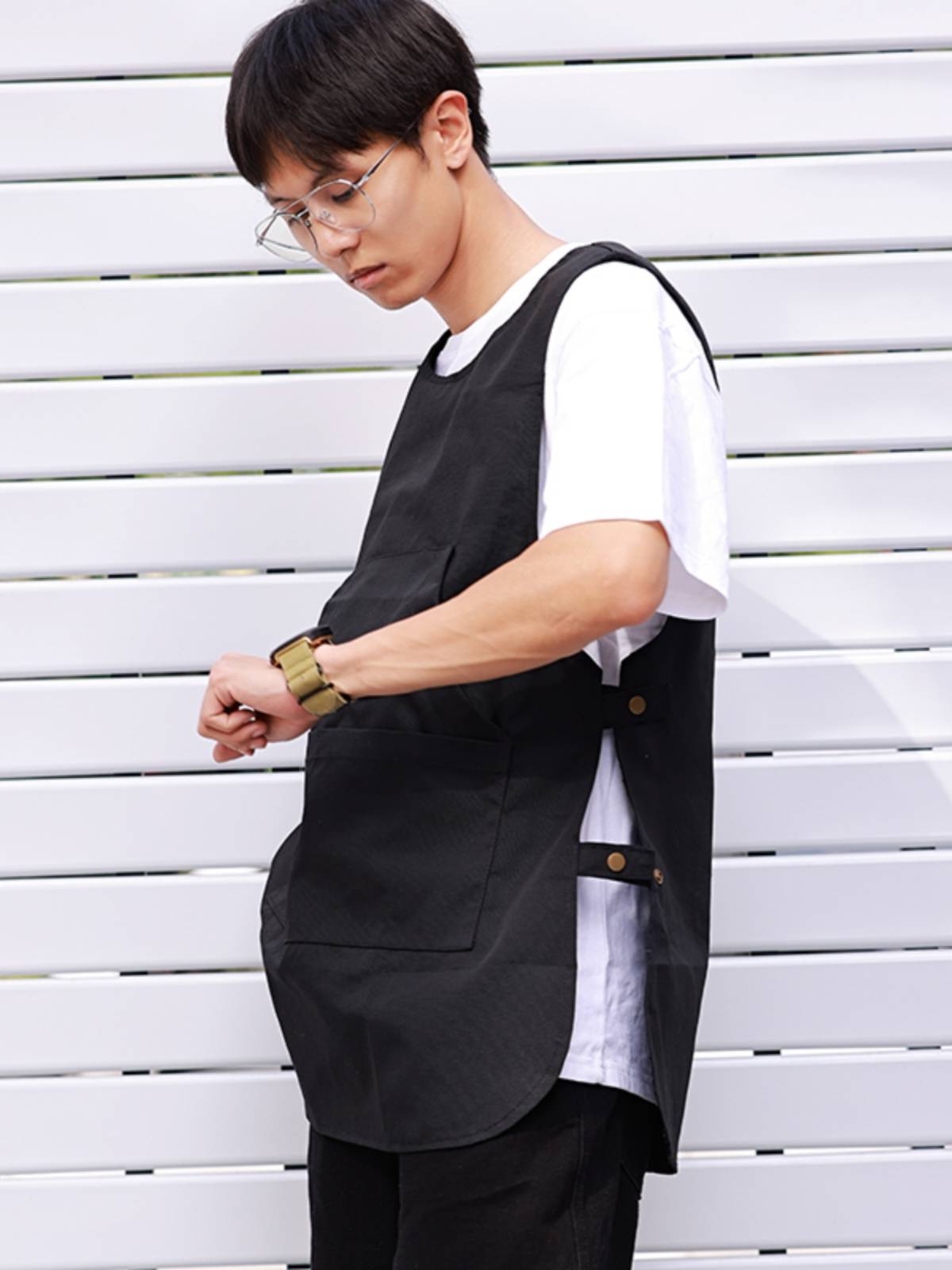 Kitchen Catering Special Sleeveless Cover Men's Coffee Milk Tea Dessert Shop Tea Room Vest Work Service Female Custom LOGO