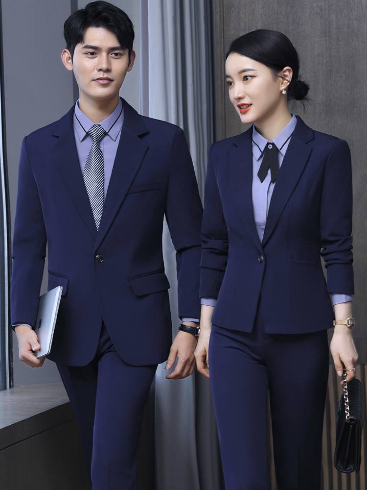 Men and women's same professional vest shirt set hotel KTV cashier front desk workers installed catering waiter work clothes