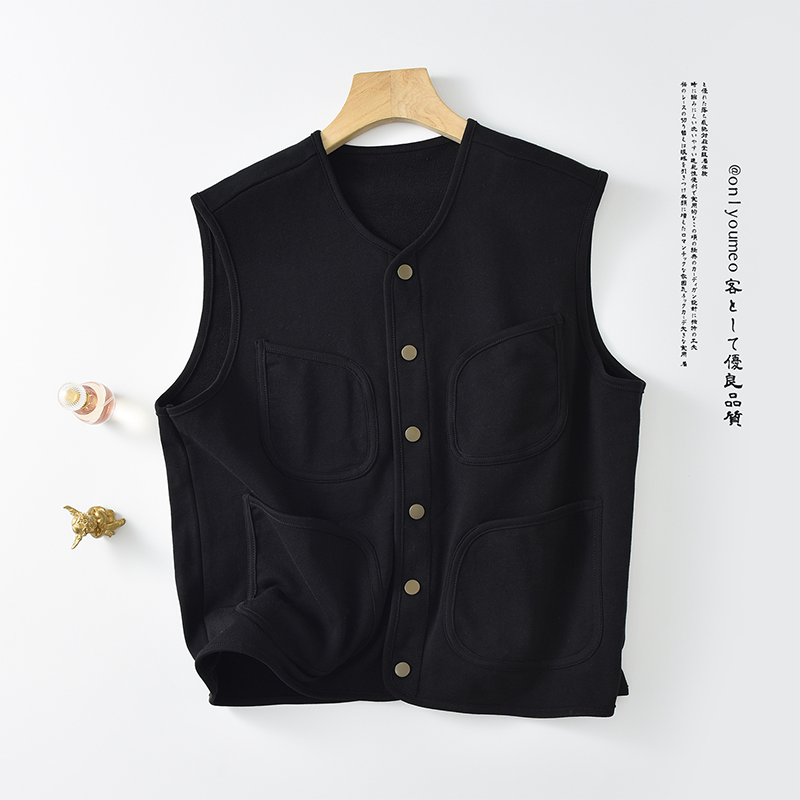 Pure cotton vest new spring and summer thin jacket loose and versatile shoulder design sensor horses with women's clothes