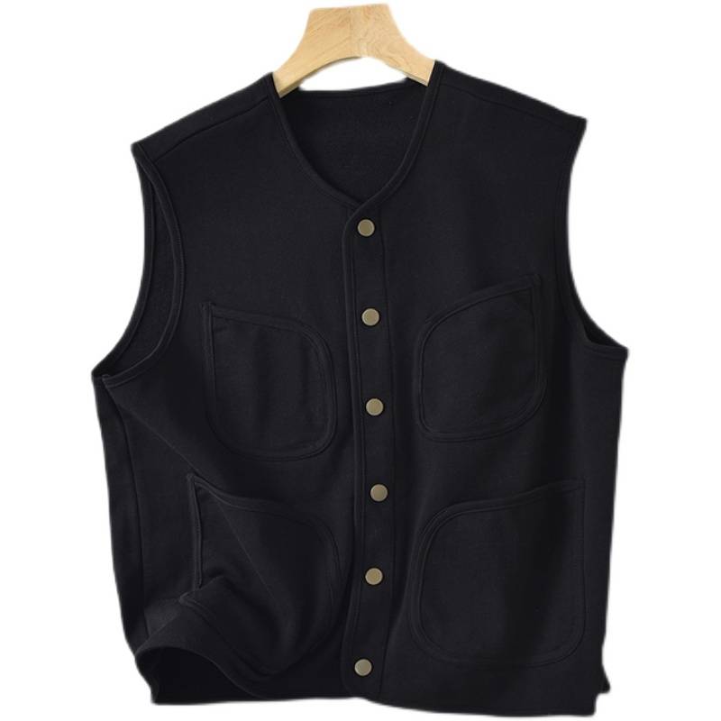 Pure cotton vest new spring and summer thin jacket loose and versatile shoulder design sensor horses with women's clothes