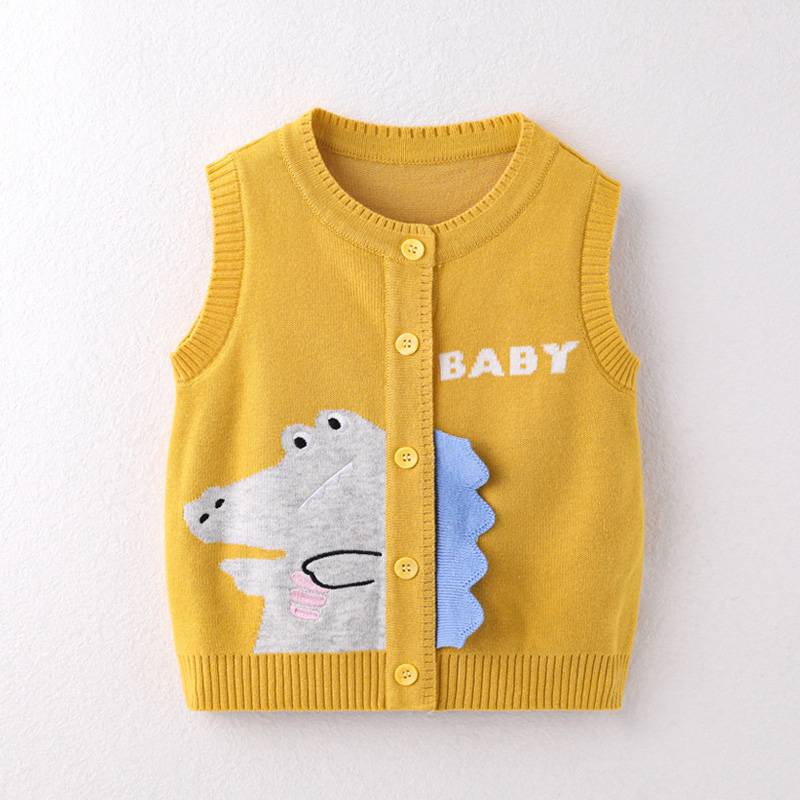 Baby Baby vest sweater, vest vest, pure cotton boys sweater top children's knit sweater spring jacket