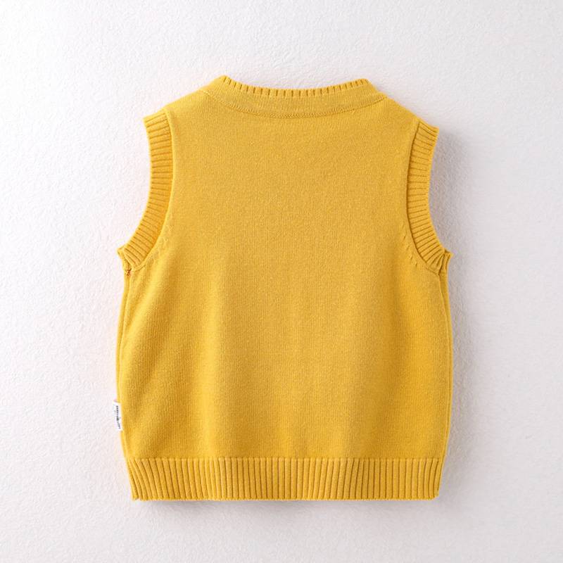 Baby Baby vest sweater, vest vest, pure cotton boys sweater top children's knit sweater spring jacket