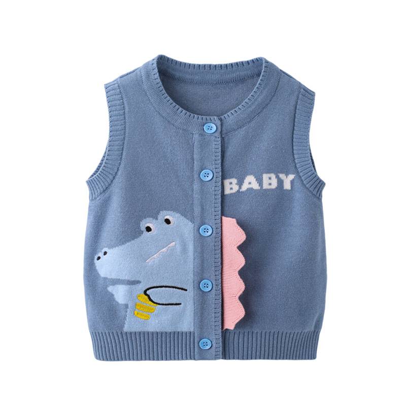 Baby Baby vest sweater, vest vest, pure cotton boys sweater top children's knit sweater spring jacket