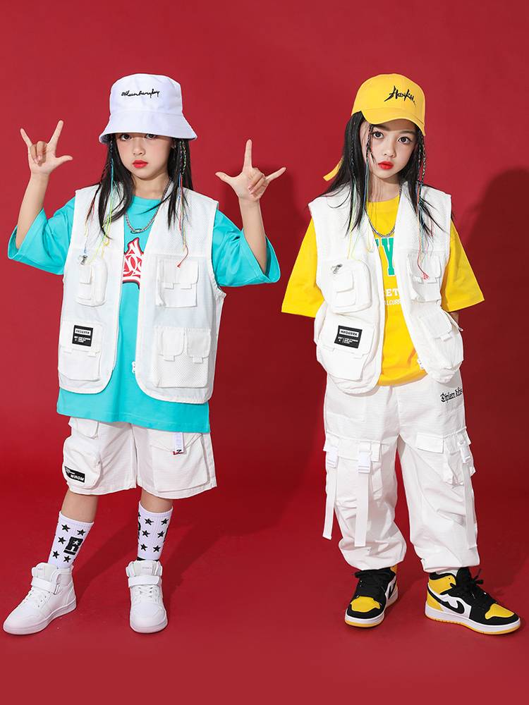 Young Children's Street Dance Tide Clothing Set Boys Hithop Hiphop Hip -hop Children's clothing tide street dance performance clothing