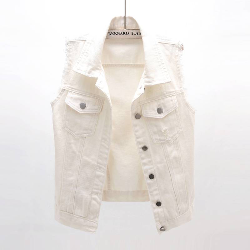 Korean candy-coloured cowboy-size horsejacket girl short-cut summer lid-less jacket-covered shoulder jacket jacket