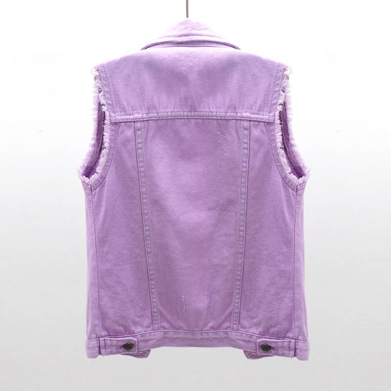 Korean candy-coloured cowboy-size horsejacket girl short-cut summer lid-less jacket-covered shoulder jacket jacket
