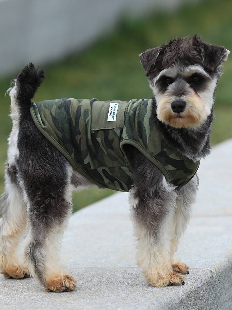 Dog clothes summer camouflage vest tactical police dog vest puppy teddy Bar bears small dog golden retriever