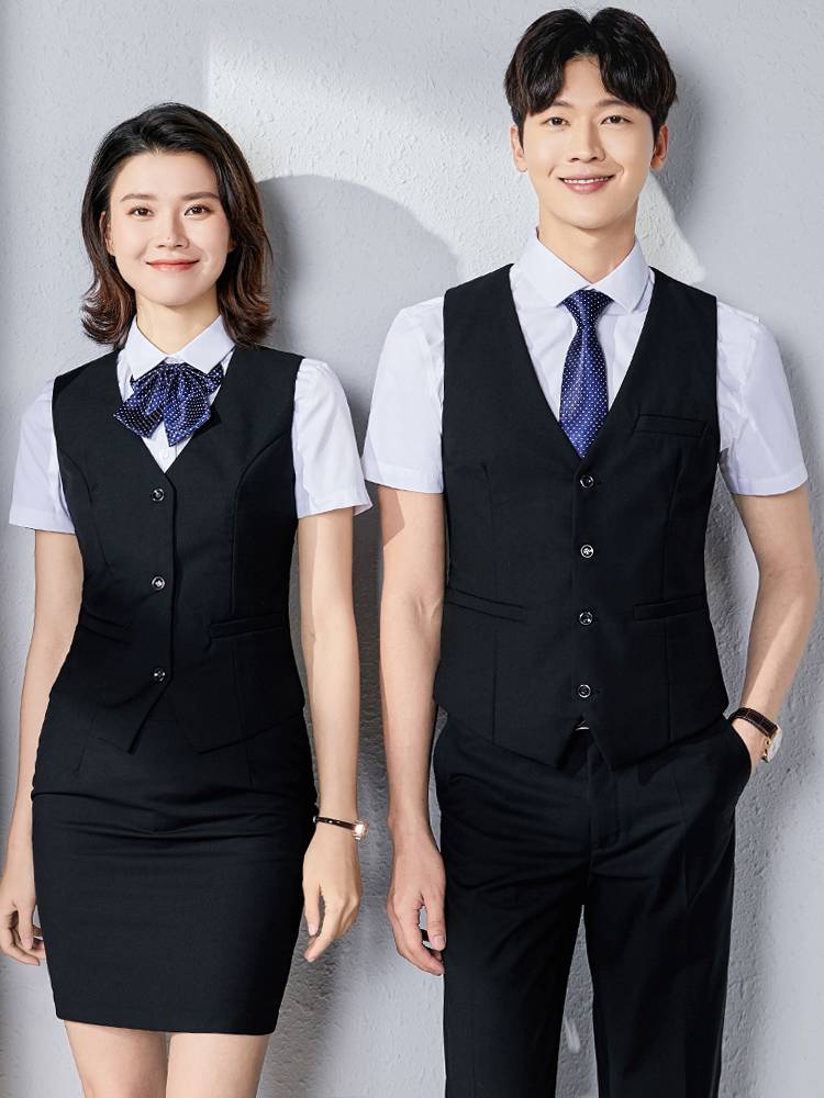 BAR KTV WAITRESS, SUMMER SHORT-SLEEVE HOTEL RESTAURANT, DESK ROOM, PONY-CLOTHING SUIT