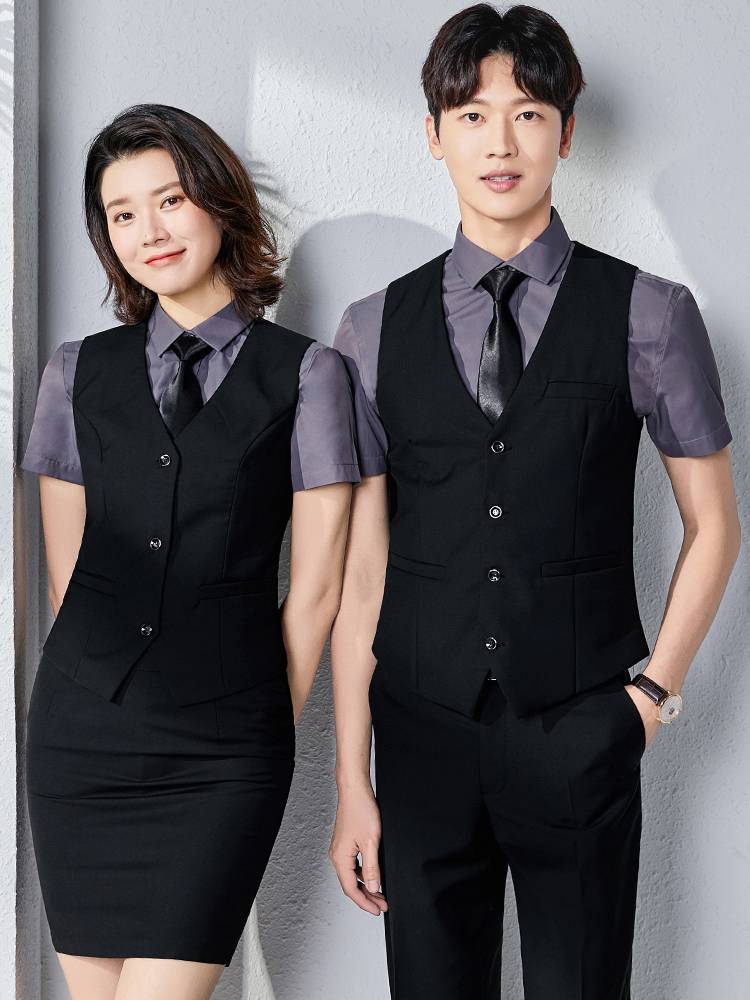 BAR KTV WAITRESS, SUMMER SHORT-SLEEVE HOTEL RESTAURANT, DESK ROOM, PONY-CLOTHING SUIT
